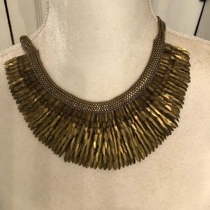 Stella and Dot Pegasus necklace gold